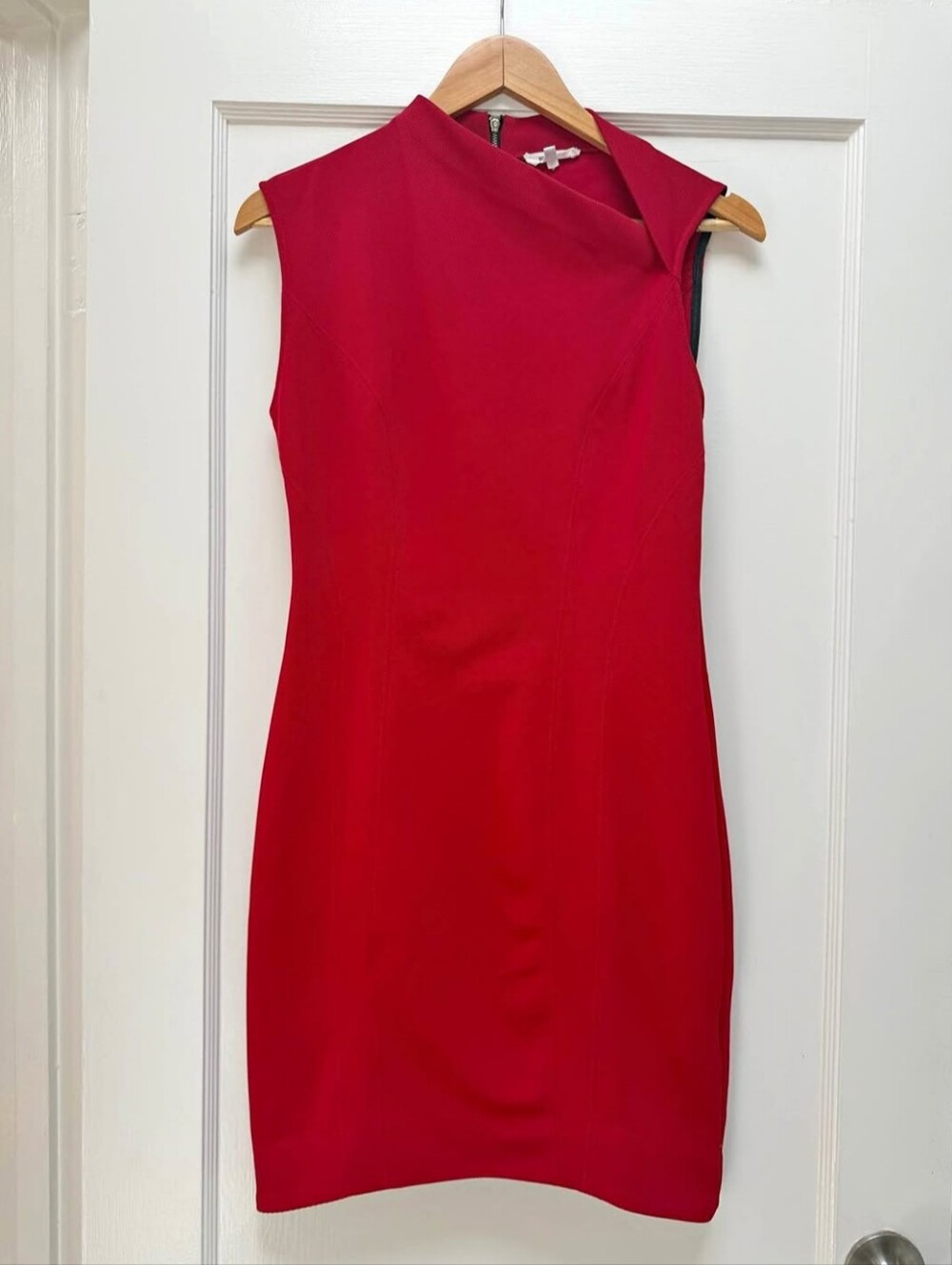 Helmut Lang Assymetric Neckline Red Dress - size M